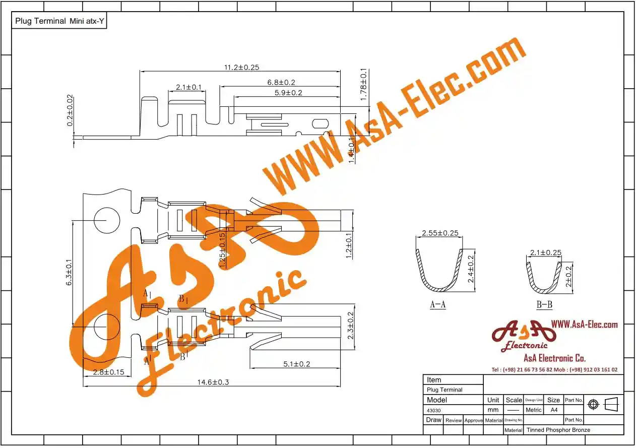 پین کانکتور MINI ATX مادگی 3.00 میلیمتر